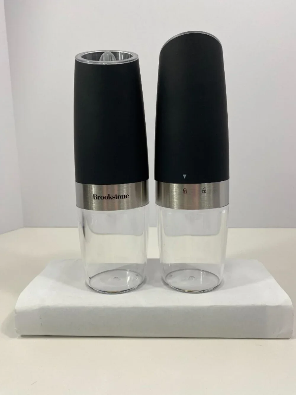 Brookstone Electric Salt and Pepper Mill Set